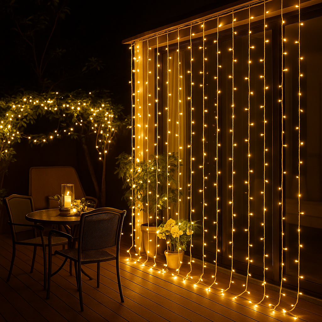 Rideau Lumineux LED Pour Extérieur