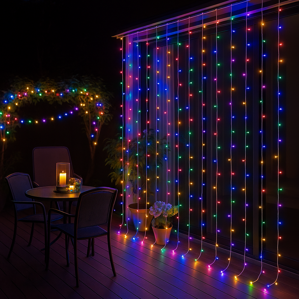 Rideau Lumineux LED Pour Extérieur