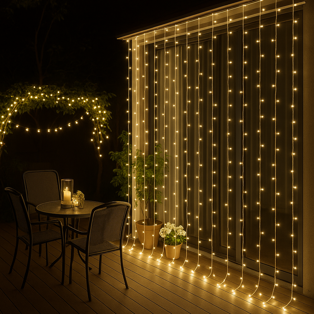Rideau Lumineux LED Pour Extérieur