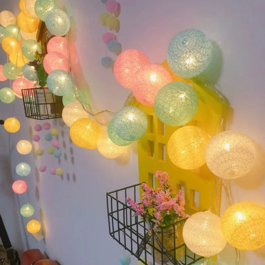 Guirlande Lumineuse en Coton à Pile